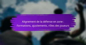 Alignement de la défense en zone : Formations, ajustements, rôles des joueurs